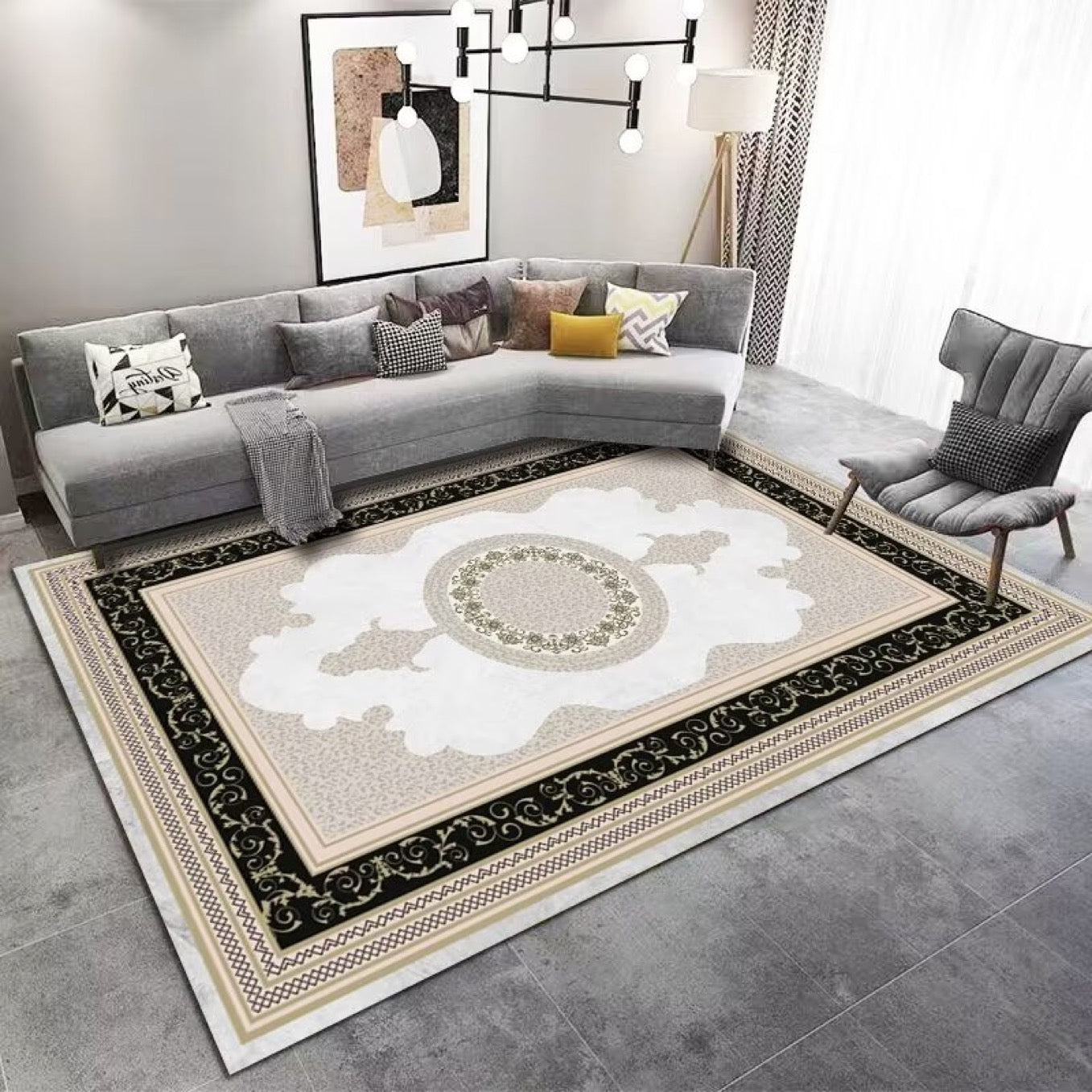 SOFT CASHMERE CARPET FOR LIVING ROOM